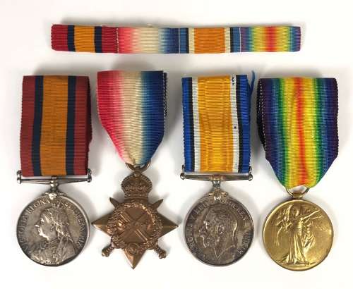 Royal Navy Boer War / WW1 Medal Group of 4 Medals.