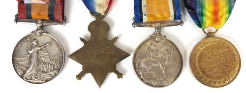 Royal Navy Boer War / WW1 Medal Group of 4 Medals.