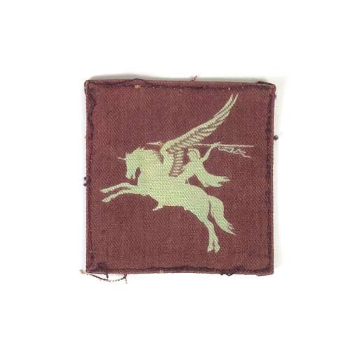 WW2 Airborne Forces Printed Pegasus Badge Used.