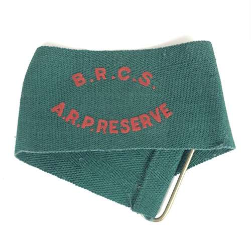 WW2 British Red Cross Society BRCS ARP RESERVE Armband