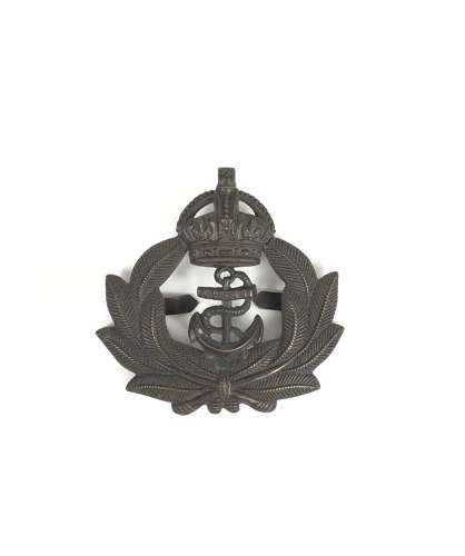WW1 Original Royal Naval Division Officer RND Bronze Cap Badge