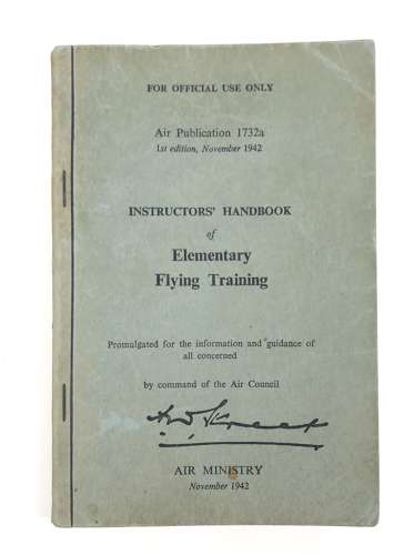 WW2 RAF 1942 Elementary Flying Training Book.
