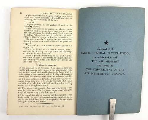 WW2 RAF 1942 Elementary Flying Training Book.
