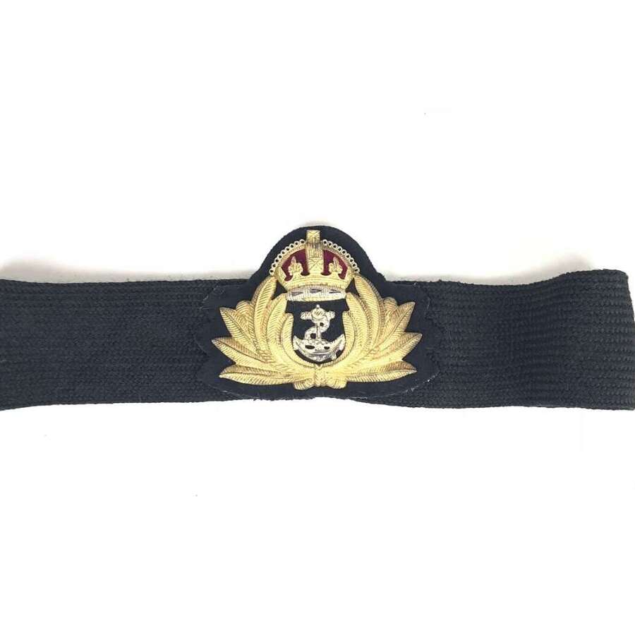 WW2 Royal Navy Officer&rsquo;s Economy Cap Badge.