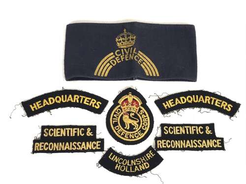 Cold War Home Front Civil Defence Lincolnshire Badges.