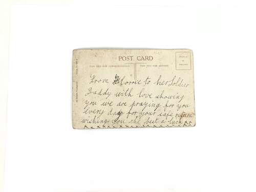 WW1 Sentimental Postcard Sent to an Unknown Soldier Daddy.