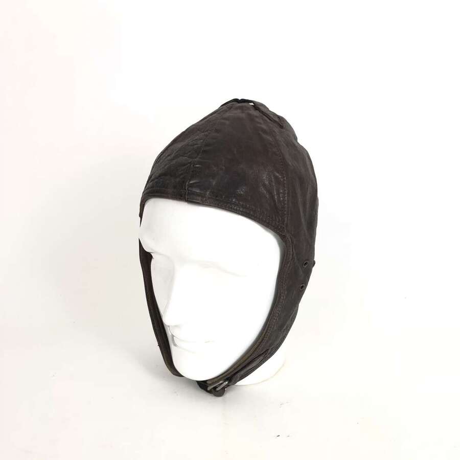 1920&rsquo;s / 30&rsquo;s Leather Flying Motoring Helmet.