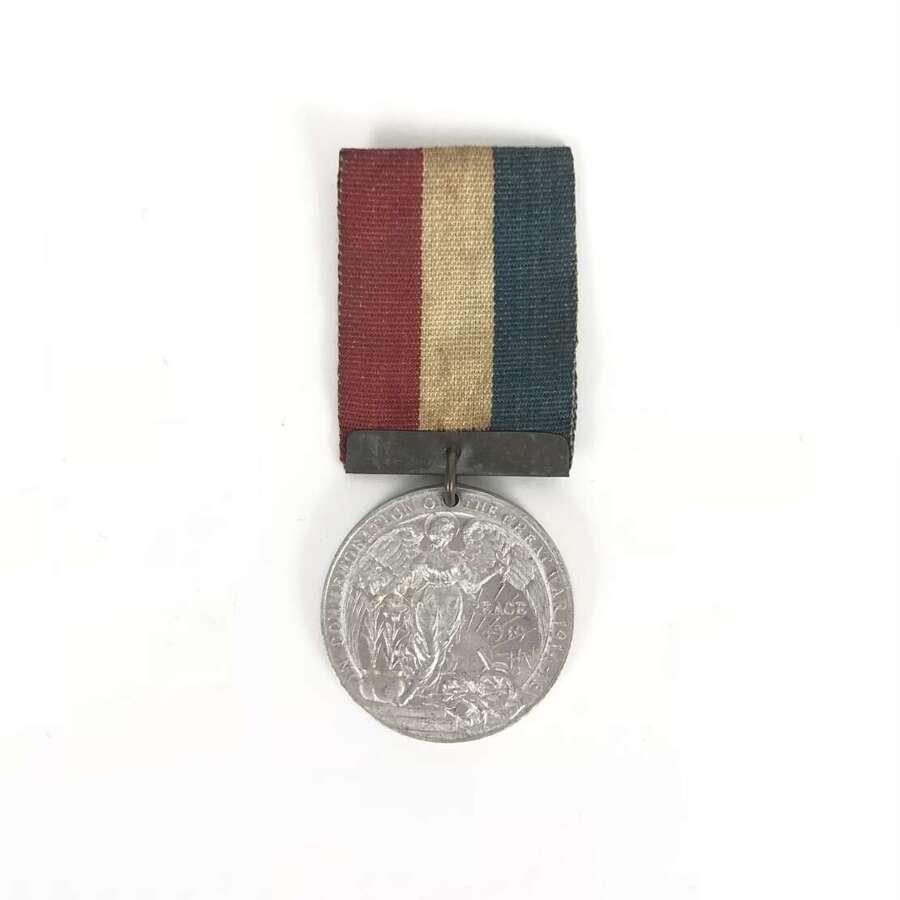 WW1 Plymouth 1919 Peace Medal.