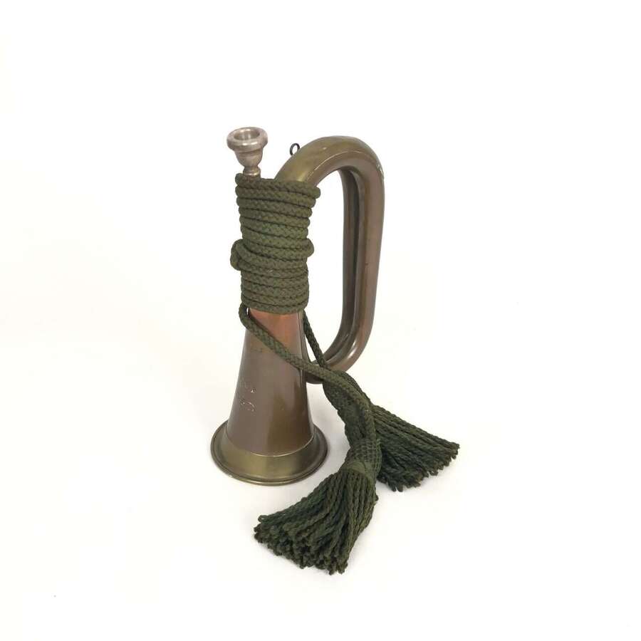 WW1 / WW2 Pattern British Army Bugle & Cords. Guildford Surrey Interest