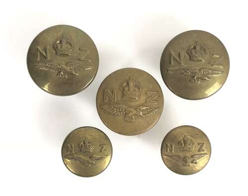 WW2 Period Royal New Zealand Air Force Tunic Buttons.