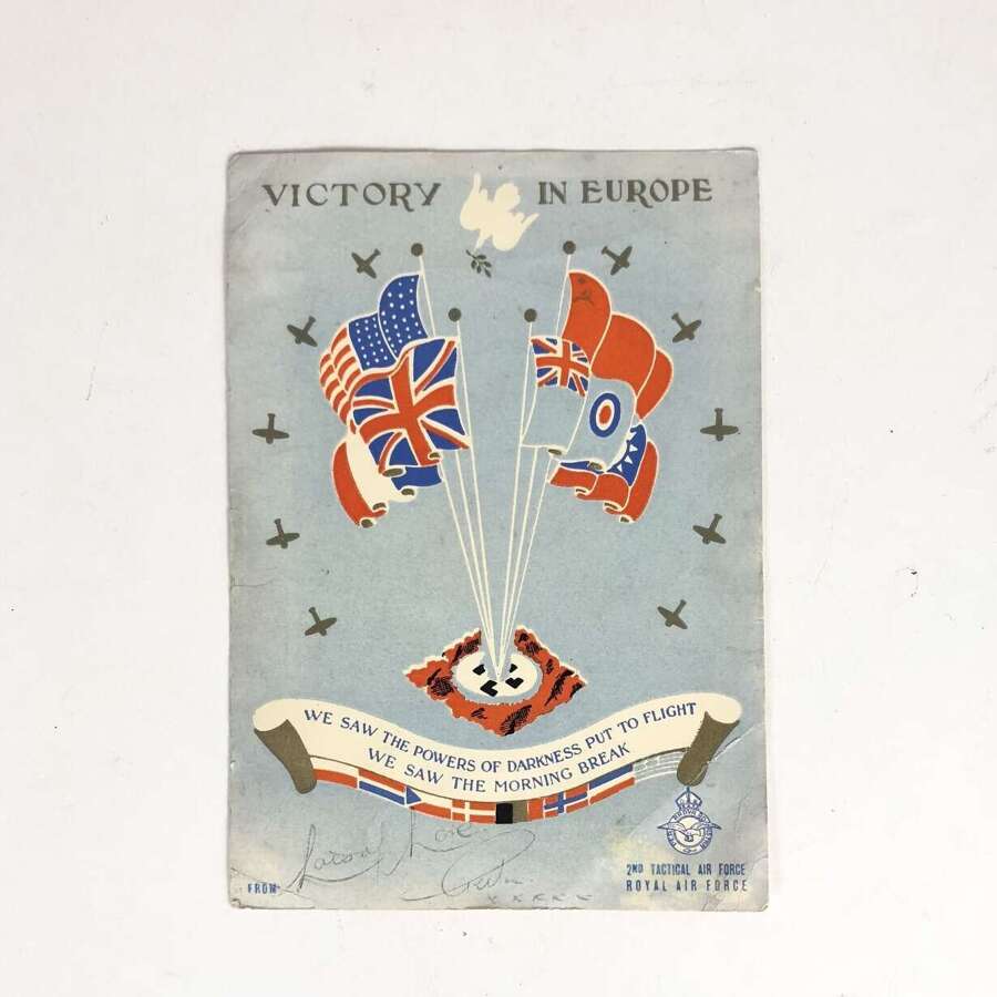 WW2 RAF 2nd TAF Victory in Europe Card.