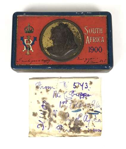 Boer War 1st Bn Coldstream Guards Chocolate Tin & Contents.