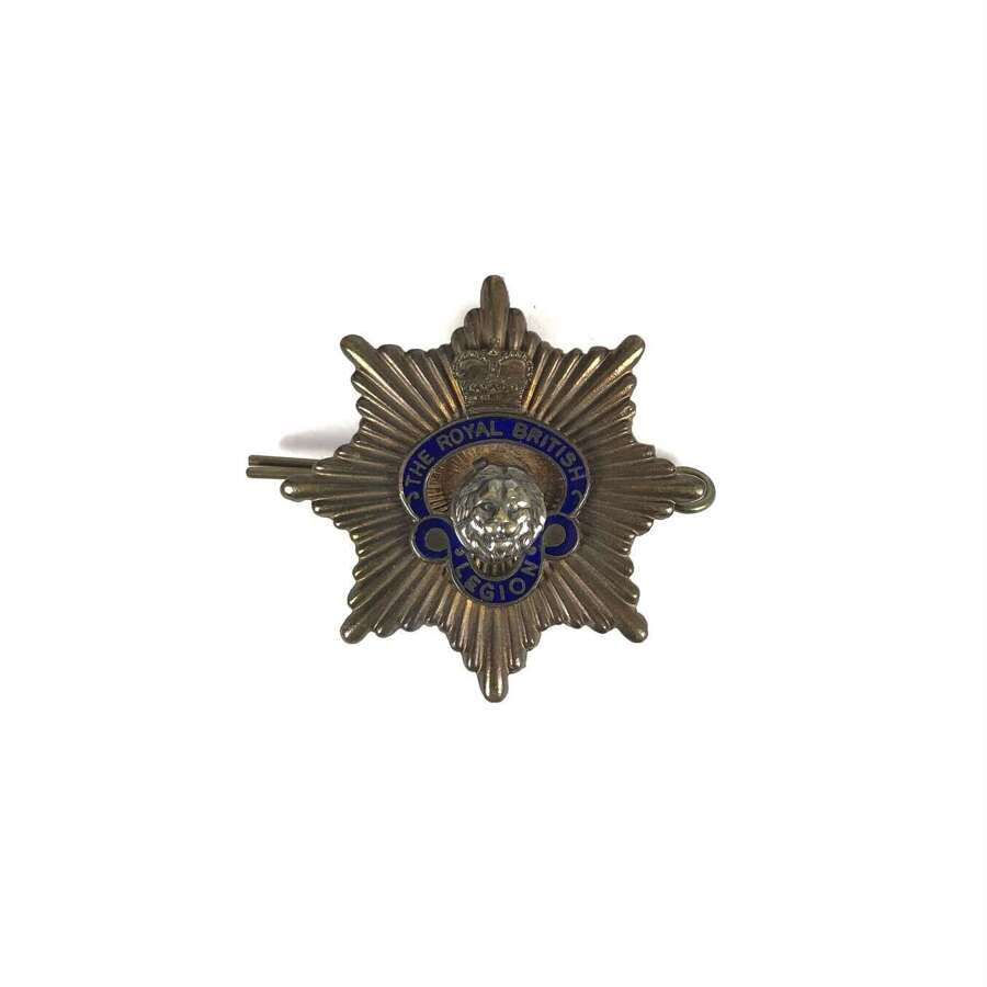 British Legion Standard Bearers Brass & Enamel Cap Badge.