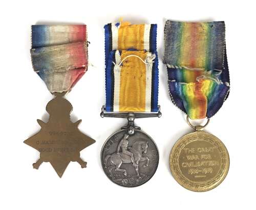 WW1 Royal Naval Division Hood Battalion Mons Star Medal Group.