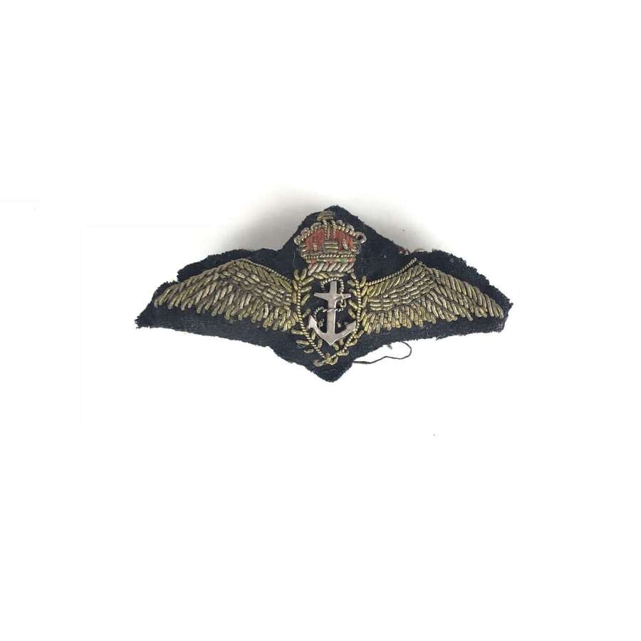 WW2 Period Fleet Air Arm Bullion Pilot Badge.