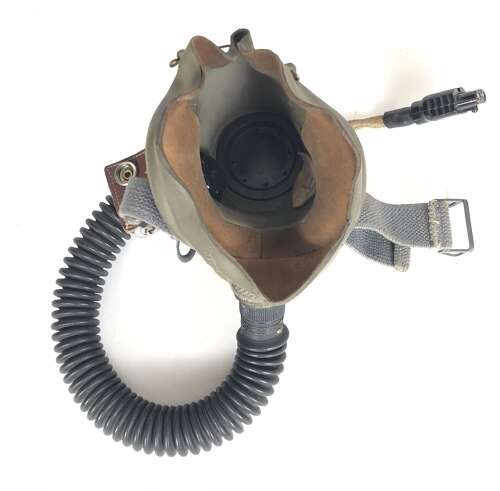 WW2 RAF C Type Flying Helmet / G Type Oxygen Mask / Goggles Attributed Set as Worn *