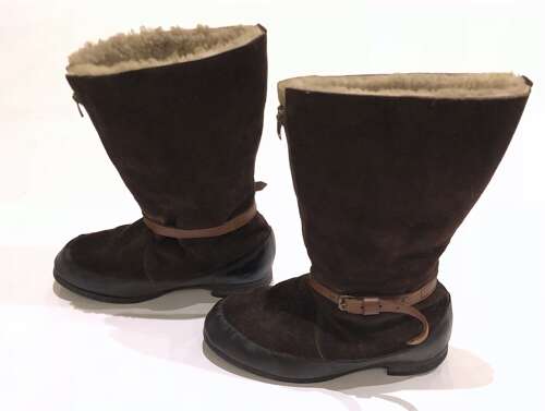 WW2 RAF 1941 Pattern Brown Suede Flying Boots *