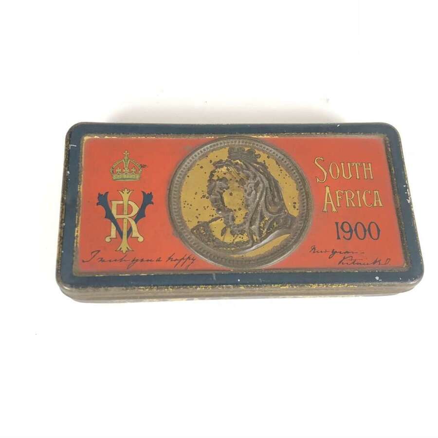 Boer War Christmas chocolate tin and Part Contents&nbsp;