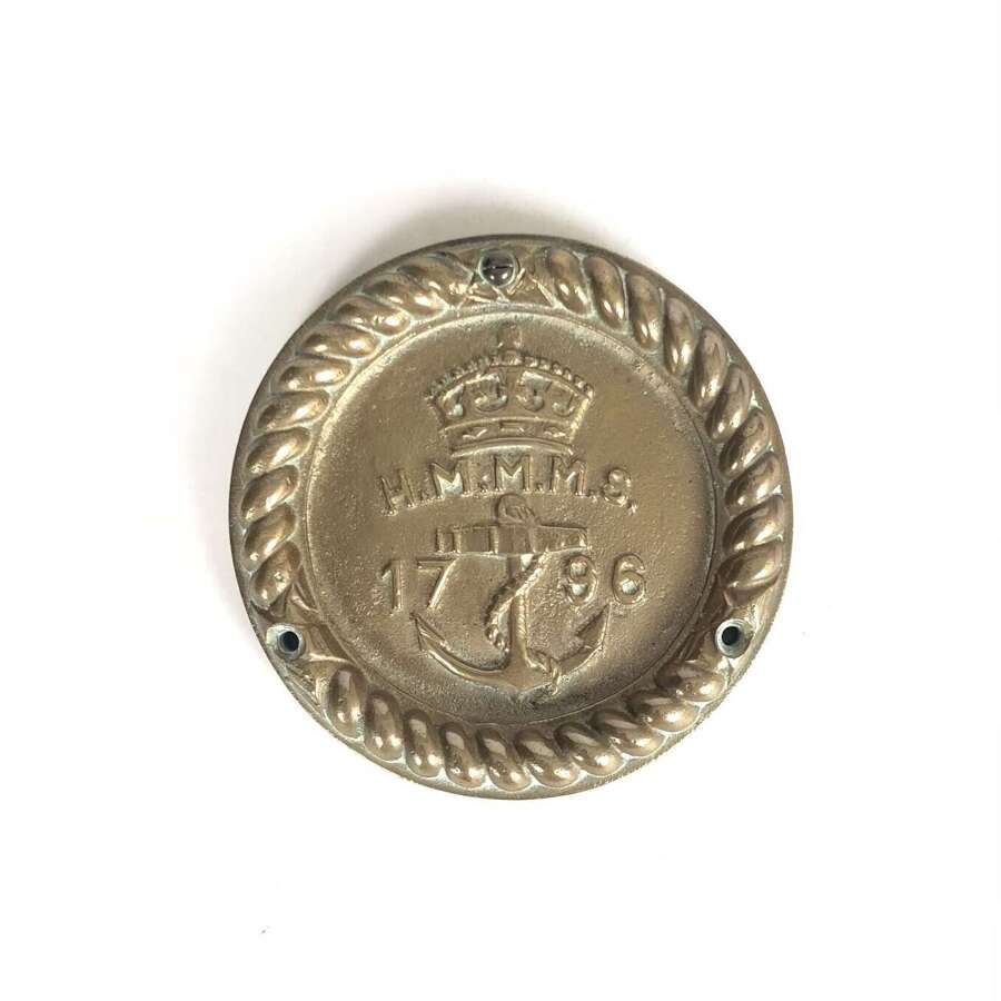 WW2 His Majesty's Motor Mine Sweeper Ships Badge / Tampion