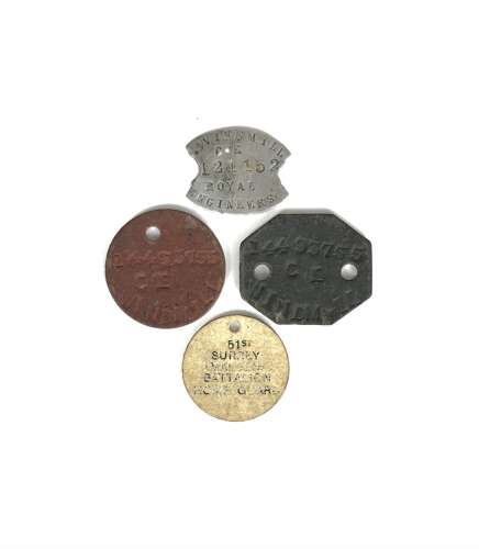 WW1 Royal Engineers WW2 Surrey Home Guard Dog Tags.
