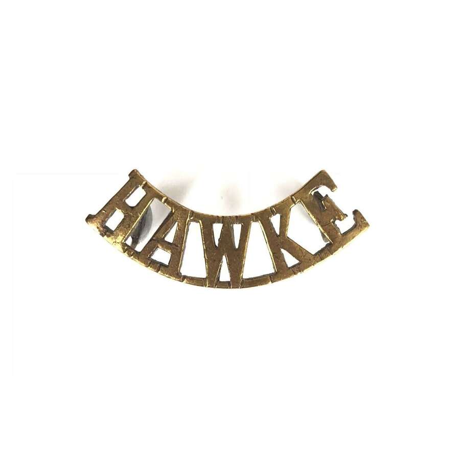 WW1 Royal Naval Division RND Hawke Shoulder Title Badge.