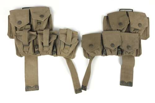 WW1 1915 & 1916 Matching Pair 1908 Ammunition Pouches.