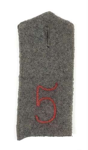 WW1 Imperial German 5th Regiment Shoulder Strap.