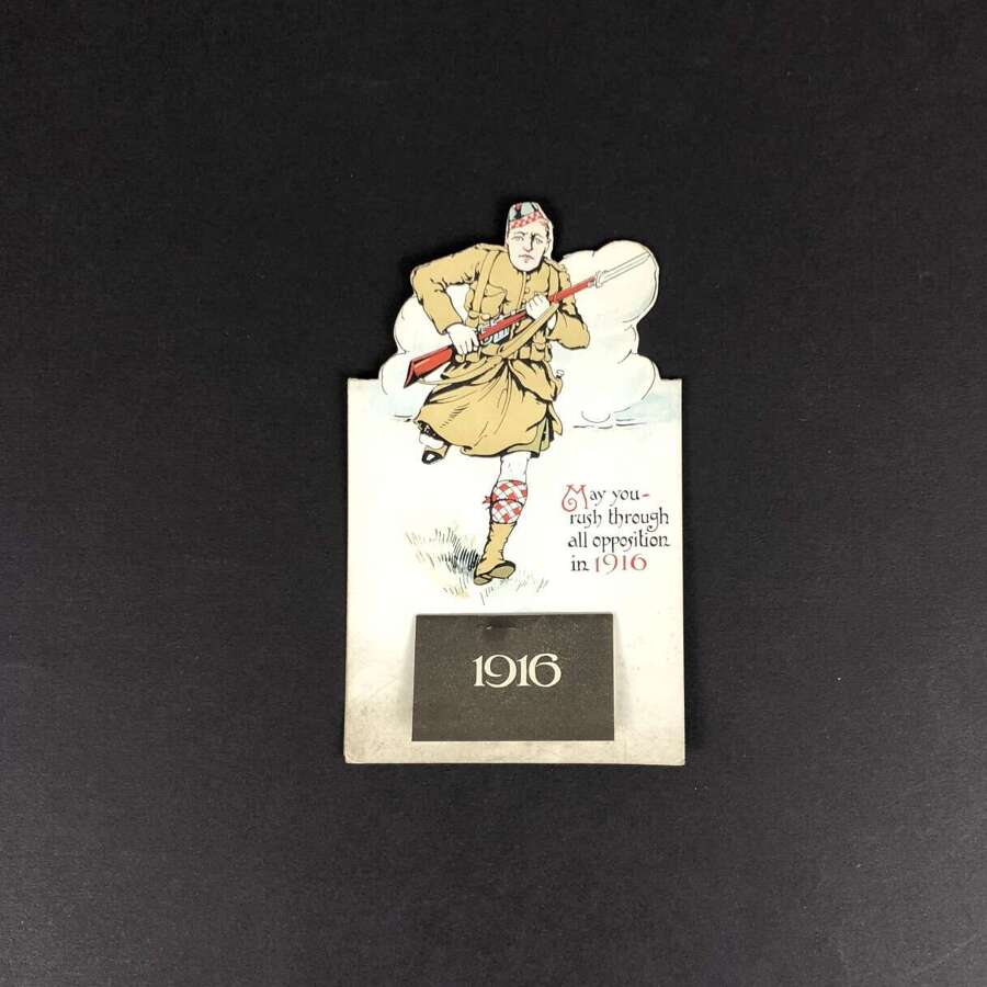 WW1 1916 Highland Soldier Calendar.
