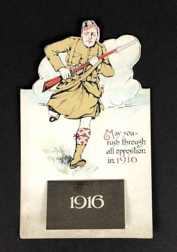 WW1 1916 Highland Soldier Calendar.