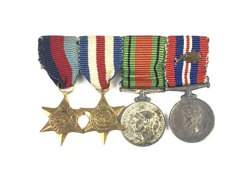 WW2 Royal Navy Army & RAF  Mention in Despatches Miniature Medal Group.