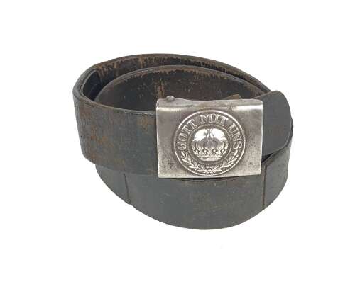 WW1 Imperial Prussian Infantry Belt Buckle & Belt 1917/18.