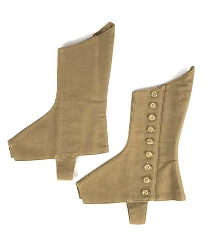 Boer War / WW1 Highland Regiment Khaki Field Service Spats.