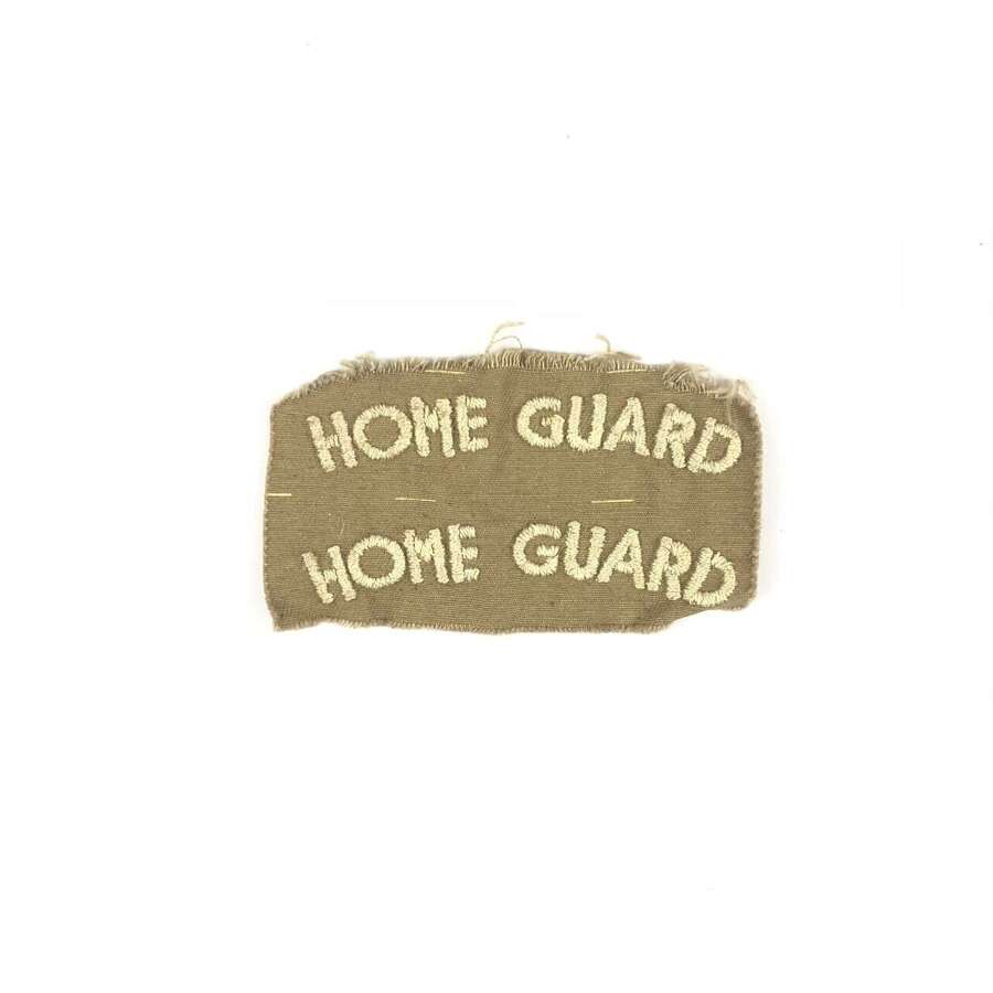 WW2 Home Front Home Guard Stitched Shoulder Titles.