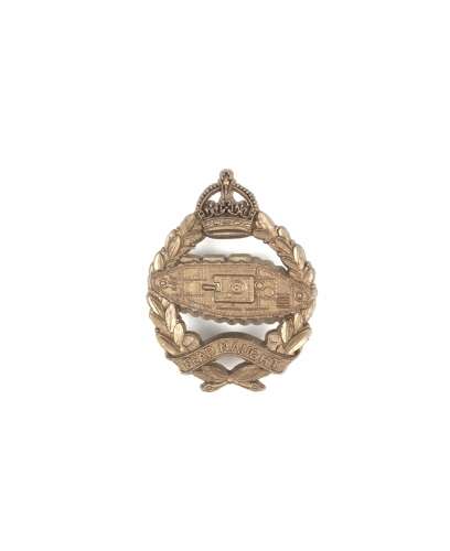 WW2 Royal Tank Regiment Plastic Economy Cap Badge.