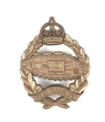 WW2 Royal Tank Regiment Plastic Economy Cap Badge.