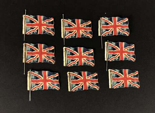 WW1/WW1 Patriotic Fund Raising Paper Union Flag Day Badges