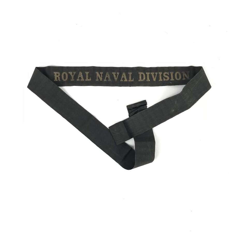 WW1 Royal Naval Division RND Cap Tally Ribbon Hat Band Badge