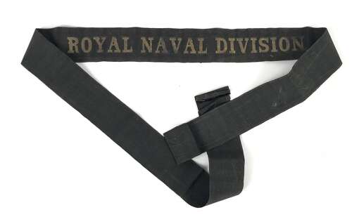 WW1 Royal Naval Division RND Cap Tally Ribbon Hat Band Badge