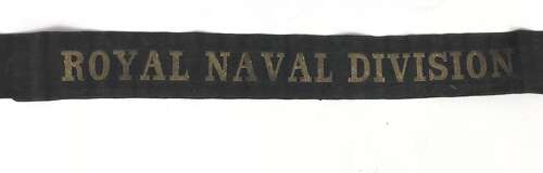 WW1 Royal Naval Division RND Cap Tally Ribbon Hat Band Badge