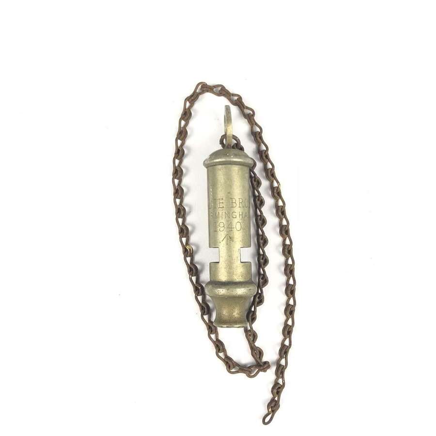 WW2 1940 Military Issue Whistle Unusual maker