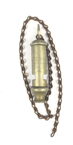 WW2 1940 Military Issue Whistle Unusual maker
