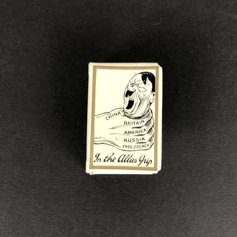 WW2 Home Front Propaganda Adolf Hitler Matchbox Cover.