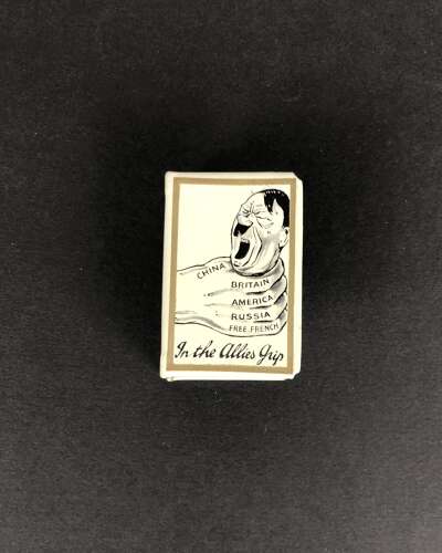 WW2 Home Front Propaganda Adolf Hitler Matchbox Cover.