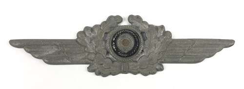 WW2 German Luftwaffe Officer / NCO Cap Winged Cockade Badge