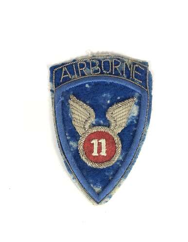 WW2 US 11th Airborne Officer’s Bullion Badge.