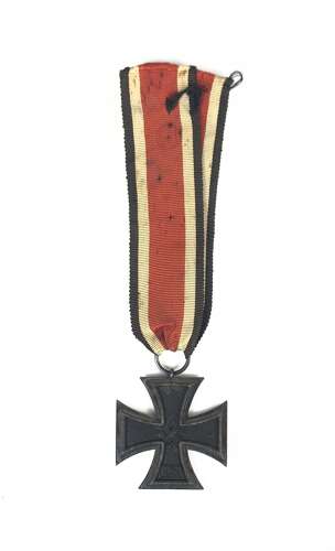 WW2 German Iron Cross 2nd Class Original Long Ribbon.