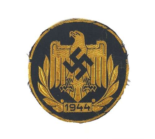 WW2 German, Nsrl. 1944 Sports Badge, Gold Grade.