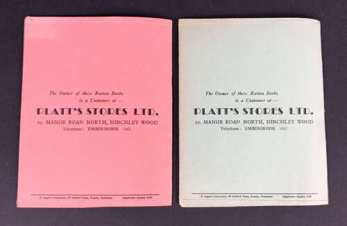 WW2 Period Home Front Ration Book Holders Surrey.