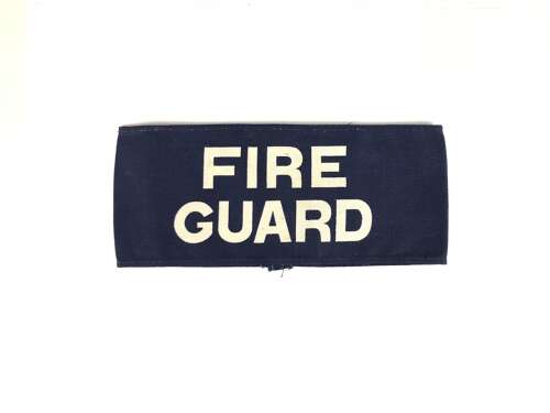 WW2 Home Front Fire Guard Printed Armband. 1943 Pattern