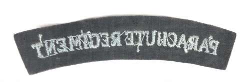 Cold War Period Parachute Regiment Shoulder Title Badge.